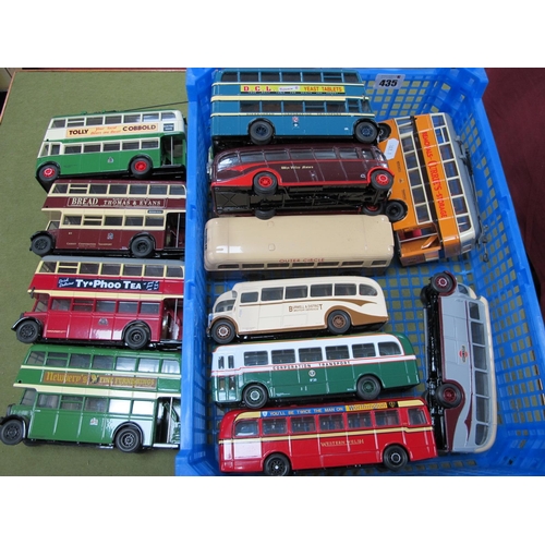 435 - Fifteen Unboxed Corgi Diecast Model Buses/Trolley Buses, including Guy Arab, Duple Coach, Utility Bu... 