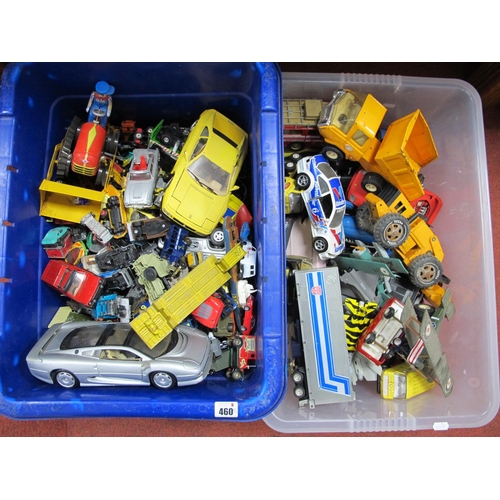 460 - A Quantity of Playworn Diecast, Plastic Tinplate, Model Vehicles, by Corgi, Maisto, Polistil, Matchb... 