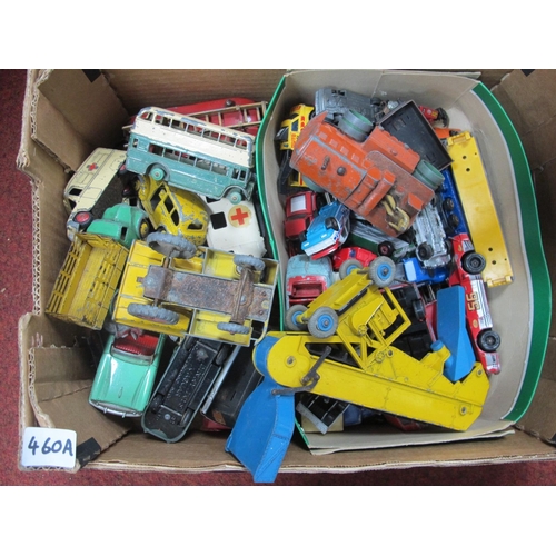 460A - An Assorted Collection of Mainly Playworn Diecast Model Vehicles, by Dinky Toys, Tri-ang, Matchbox, ... 