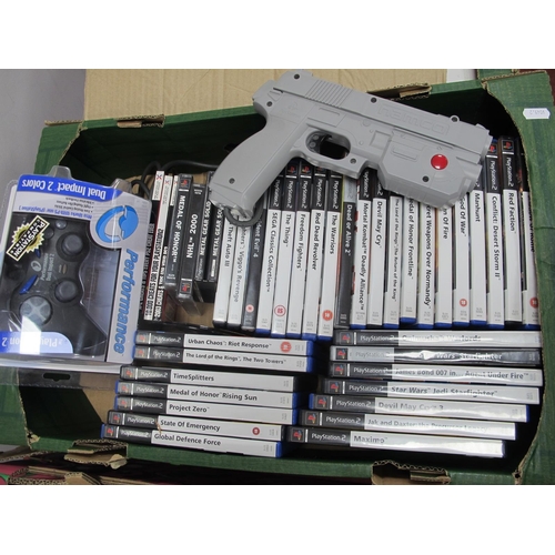 558 - Thirty Five Plus Playstation Games Mostly PS2 Format, to include Red Faction, Maximo, The Thing the ... 