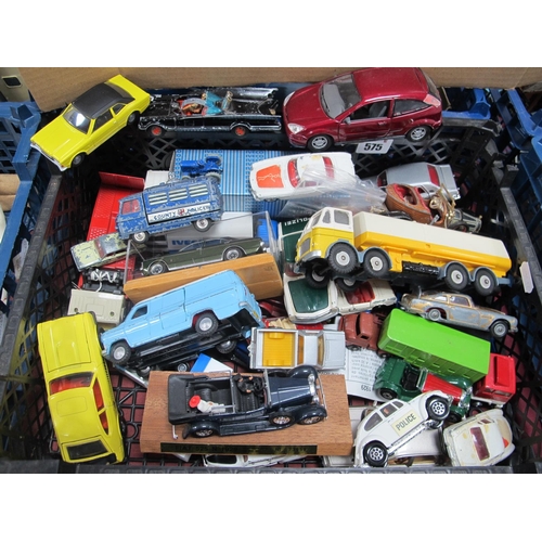 575 - A Collection of Diecast Model Vehicles by Corgi, Dinky, Tekno, and Other, TV and Film Thermatics not... 