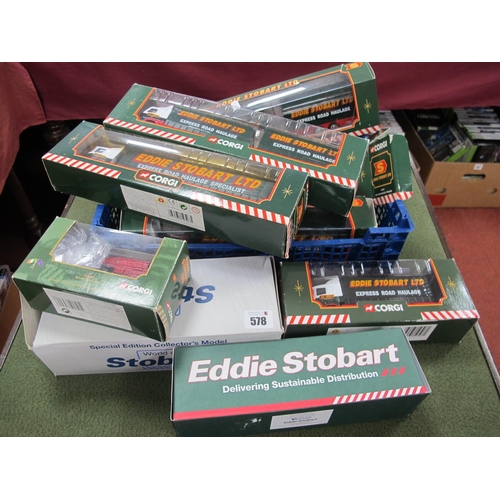 578 - Eddie Stobart Boxed Diecast Vehicles by Corgi, to include 59516 x 2, 59502 x 2, 59503, etc, eight bo... 