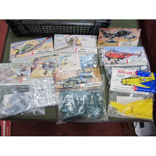 583 - Eight Vintage Bagged Plastic Model Kits by Airfix, to include 1902 De Dietrich, Harvard II, Henschel... 