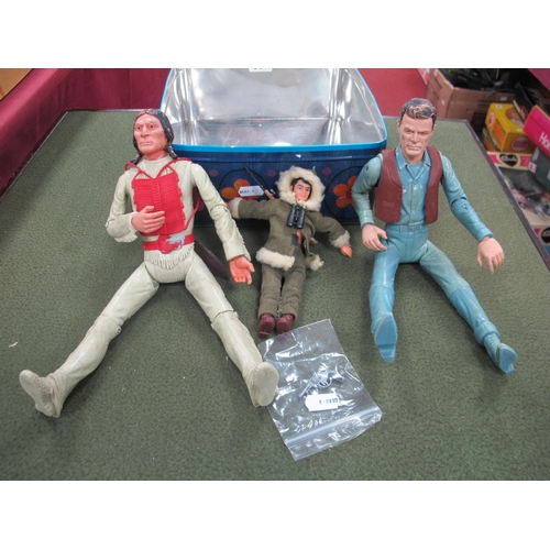 594 - Three Plastic Action Figures, by Marx, Palitoy, comprising of Johnny West and Cherokee Indian, Littl... 