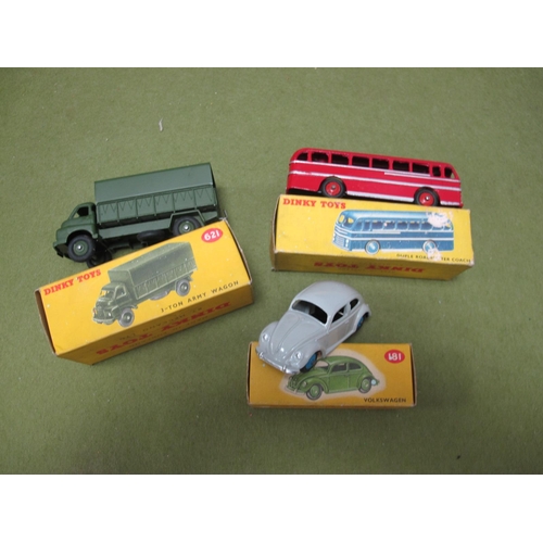 690 - Three Boxed Dinky Toys Diecast Model Vehicles, comprising of #621 Three Ton Army wagon, #282 Duple R... 