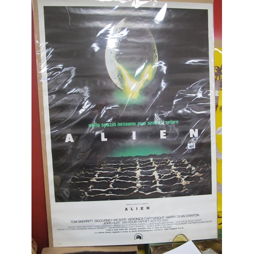 1011 - Film Poster Italian Original 'Alien' (9cm vertical tear), 100 x 70cm.