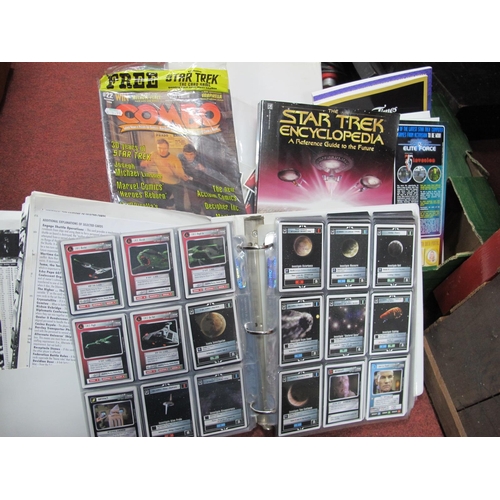 1038 - Star Trek - Various collectibles, to include retail boxes of trade cars, albums of trade cards, also... 