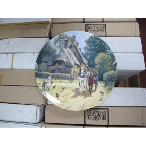 1051 - Eight Doulton Harvest Home Plates, eight The Charm of an English Village (16).