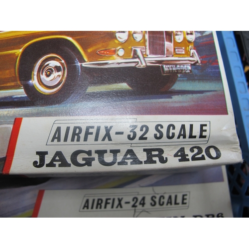 413 - Five Airfix 32 and 24 Scale Plastic Model Kits, comprising of Austin Maxi (53), 1933 Alfa Romeo (52)... 