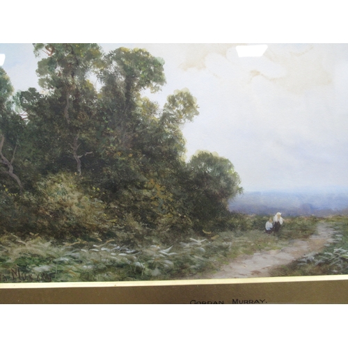 1516 - Gordan Murray, Figures on a Remote Path, watercolour, signed lower left, 29 x 47cm.