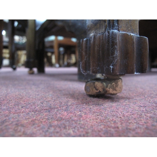 1582 - A Chippendale Style Mahogany Silver Table, with a pierced gallery on square supports, united by pier... 