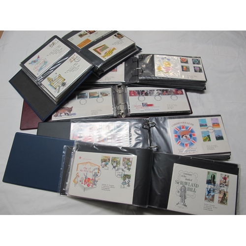 64 - A Collection of 225 GB First Day Covers's from 1970's to 1990's, in five cover albums.