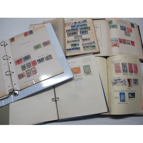 89 - World Stamp Collection, early to modern, housed in two junior albums, loose leaf album and two binde... 