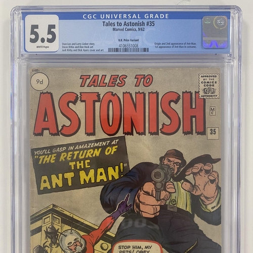 338 - Tales to Astonish #35 CGC 5.5 Comic. 1962 ,Origin and 2nd appearance of Ant-man. 1st appearance of A... 