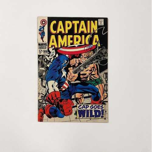 368 - Captain America #106 Marvel Comic Cent Copy 1968, good condition.