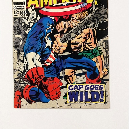 368 - Captain America #106 Marvel Comic Cent Copy 1968, good condition.