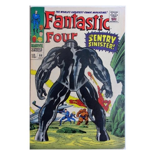 374 - Fantastic Four #64 Marvel Comic, good condition.