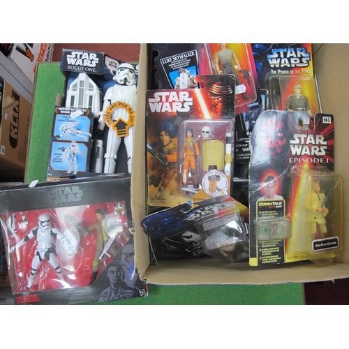 480 - Approximately Eighteen Bubble Packed Star Wars Figures, and boxed Poe Dameron and talking Stormtroop... 