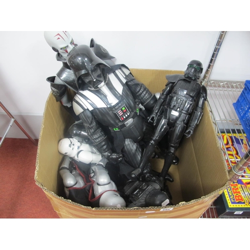 495 - Eight Large Star Wars Figures, 48cm, two larger Star Wars Figures, 80cm.