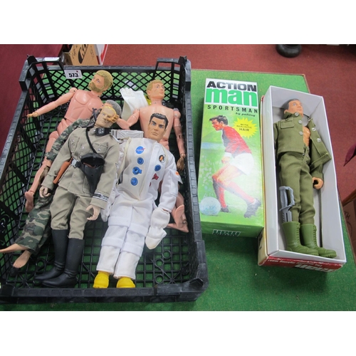 Two Boxed Action Man Figures by Palitoy, Sportsman and Action soldier