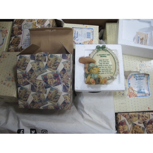 1072 - Cherished Teddies Figures, in boxes, together with Across The Seas display.