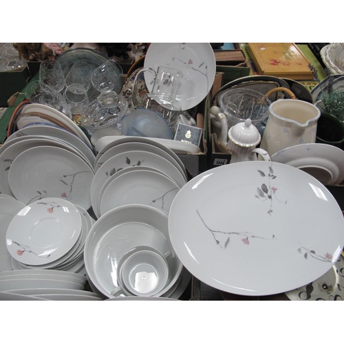 1114 - Wine Glasses, water jug, plates etc, Thomas Germany part dinner service, etc:- Three Boxes