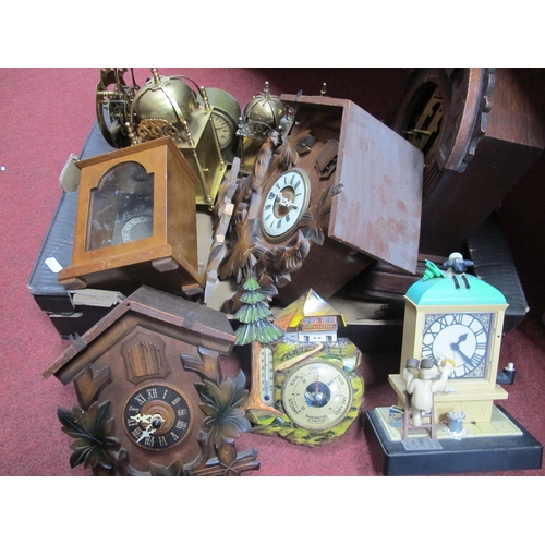 1129 - Cuckoo Clock's, lantern clock cases, etc:- One Box