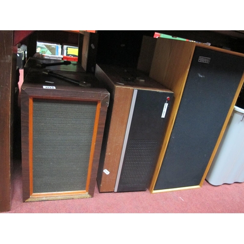 1133 - Vintage Clarke and Smith Record Player, a pair of Celestion Ditton 15 XR speakers, with another pair... 