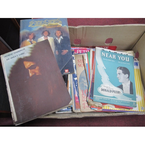 1134 - Sheet Music and Music Books, with music from 1950's and 60's artists including, The Beatles, Rolling... 