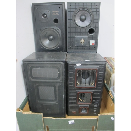 1146 - Three Pairs of Bookshelf Speakers, pair of JBL TLX 3GI, pair of Technics SB-CS50 and two others (all... 