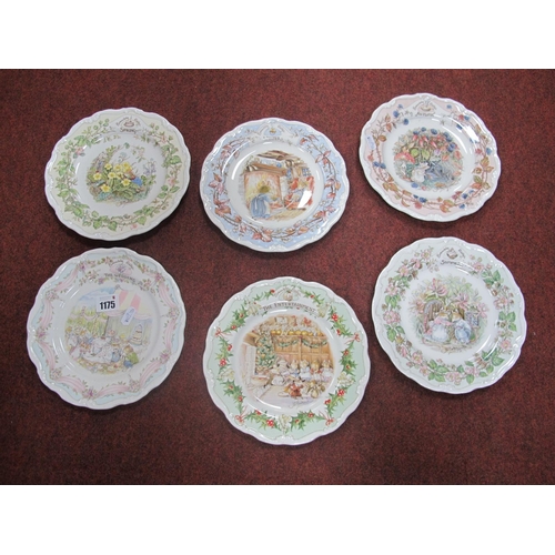 1175 - Royal Doulton Brambly Hedge, 21cm diameter plates, The Four Seasons, The Entertainment and the Weddi... 