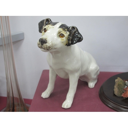 1183 - F.Winstanley Pottery Figure of a Jack Russell, 29cm high.