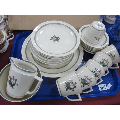 1211 - Royal Copenhagen Quaking Grass, Mid XX Century Dinner Service of twenty one pieces, 884/9483.