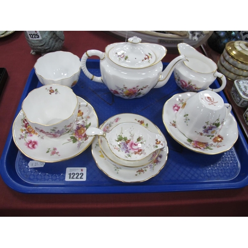 1222 - Royal Crown Derby 'Derby Posies' Tea for Two Set, including teapot.