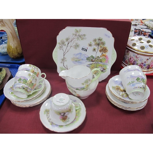 1224 - Shelley 'English Lakes' Tea Ware, of twenty pieces.