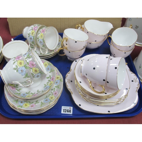 1244 - A c.1950's Windsor and Salisbury Bone China Tea Ware:- One Tray