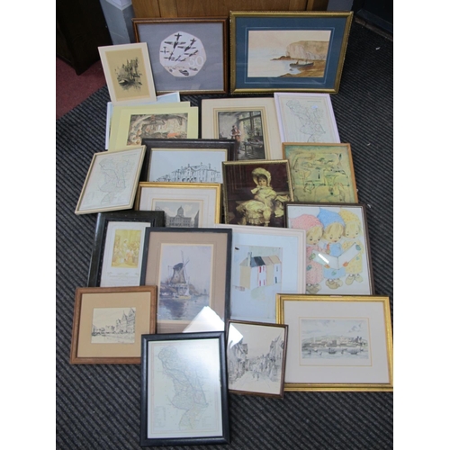 1001 - Original Artwork, maps, prints, etc:- One Box