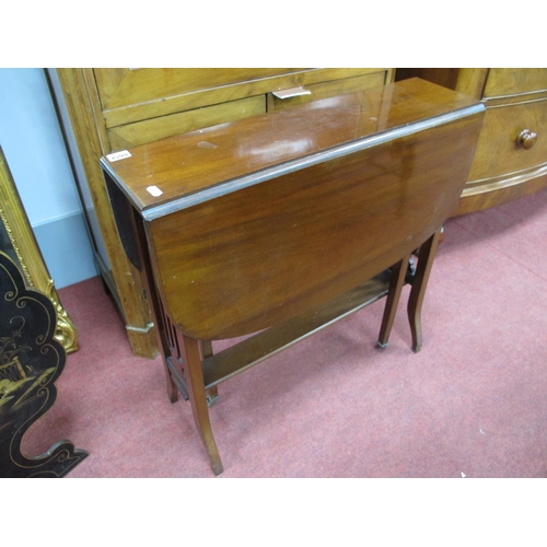 1599 - An Early XX Century Mahogany Sutherland Table, with openwork supports and splayed legs, 68.5cm wide.