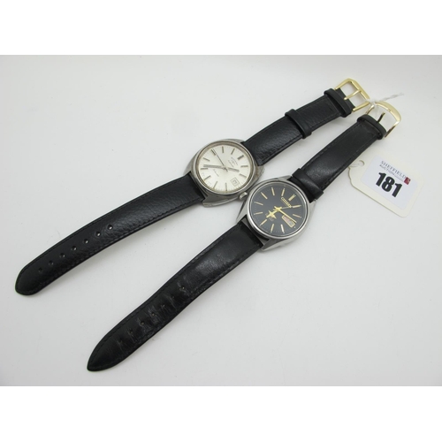 181 - Rotary Automatic Gent's Wristwatch, on a modern strap; together with a Citizen automatic gent's wris... 