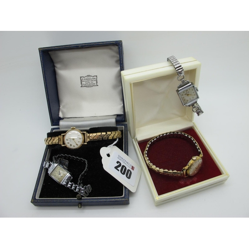 200 - Girard Perregaux; A 9ct Gold Cased Ladies Wristwatch, the signed dial with Arabic numerals, the move... 