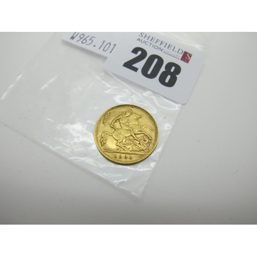 208 - An Edward VII Half Sovereign, 1908.