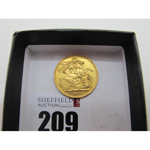 209 - A George V Sovereign, 1912.