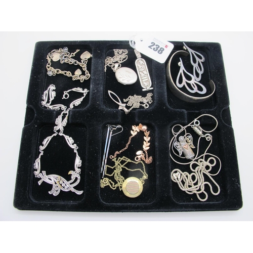 238 - Escorcia; A Modernist Style Bangle, stamped 