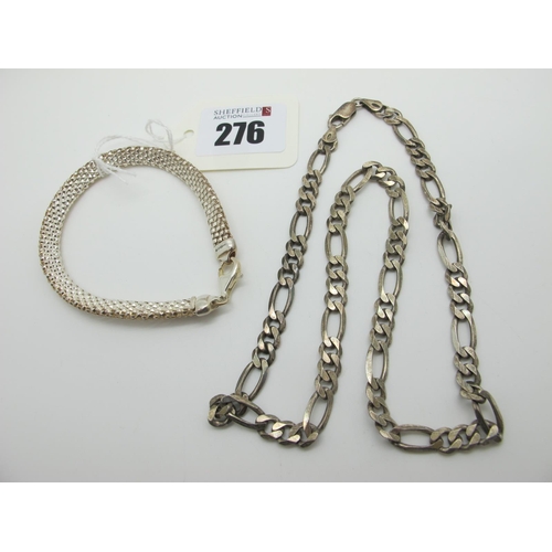 276 - A Curb Link Chain, stamped 