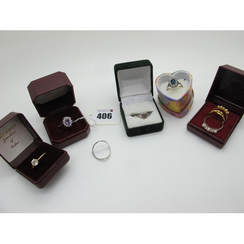 406 - 925 and Other Dress Rings, boxed.