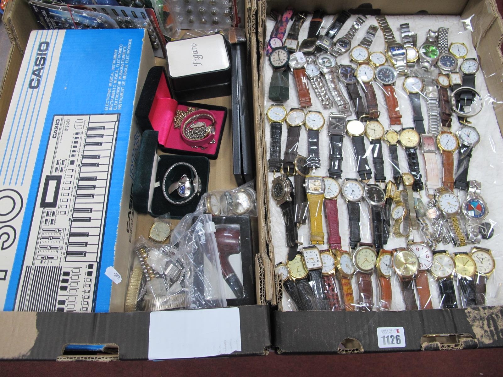 Watches Gents and Ladies wristwatches, watch heads, straps, pocket