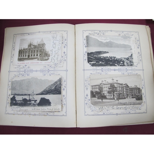 1181 - An Early XX Century Picture Postcard Album, to include: European and British topographical scenes, m... 