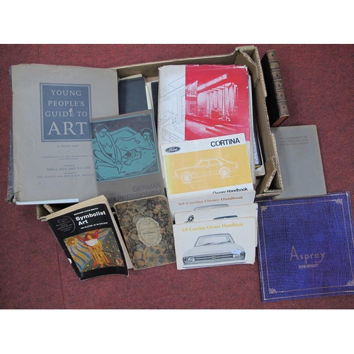 1190 - A Box of Books and Pamphlets on Art, Cars, Architecture, etc, to include; Smaller Retail Shops, Brit... 