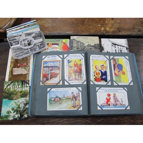 1213 - An Early XX Century Picture Postcard Album and a Quantity of Loose Cards, to include: actors, comic ... 