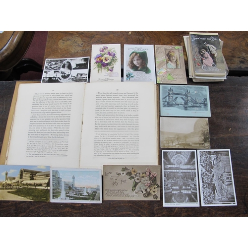 1238 - A Collection of Over Fifty Early XX Century Picture Postcards, to include: WWI silk greetings and Br... 